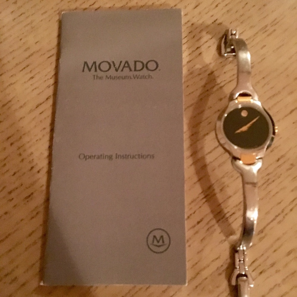 Movado Kara Two-Tone Black Stainless Watch